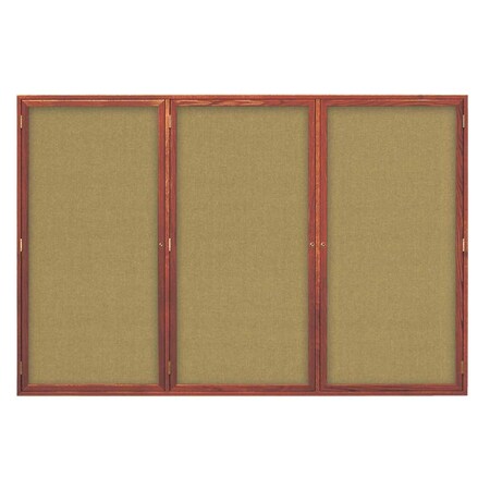 United Visual Products Open Faced Traditional Corkboard, 24x18" UV640A-SATIN-DRKSPR